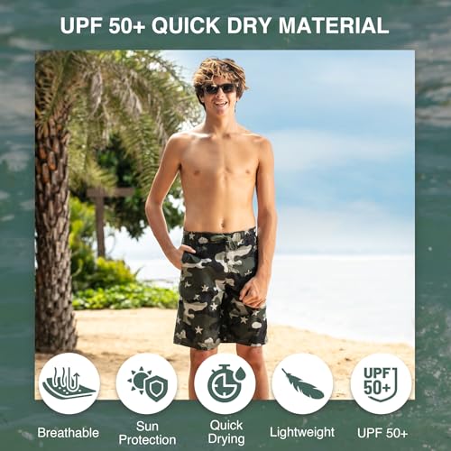 Image of Kanu Surf Boys' Avalon Quick Dry UPF 50+ Beach Swim Trunk