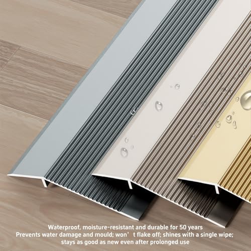 Perfil de suelo de aluminio para eliminar desniveles molestos con tira duradera de 100 mm 5