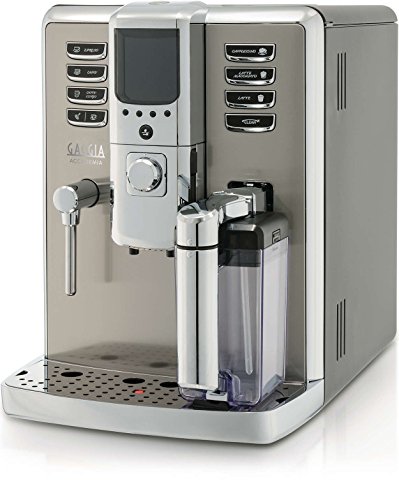 Gaggia Accademia Macchina da Caffè Automatica, per Espresso e Bevande a Base di Latte, Caffè in Grani o Macinato, RI9702/012, Silver, 1500W, 100% Made in Italy
