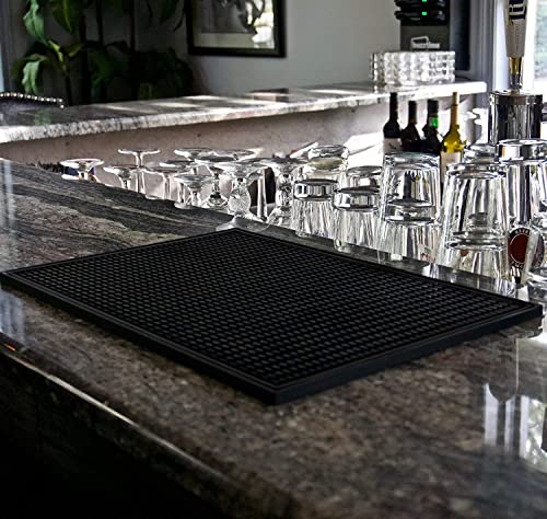 Highball & Chaser Premium Bar Service Mat, 45cm x 30cm x 1cm Thick, Durable and Stylish for Spills Restaurants - Image 3