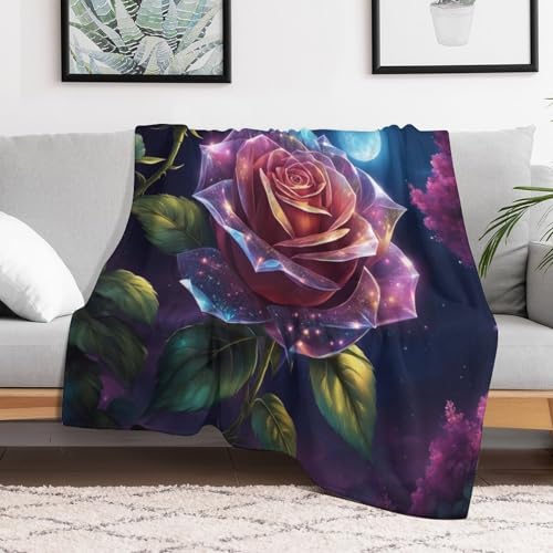 Couverture rose ciel étoilé 180x200cm pour surmonter les nuits fraîches avec douceur