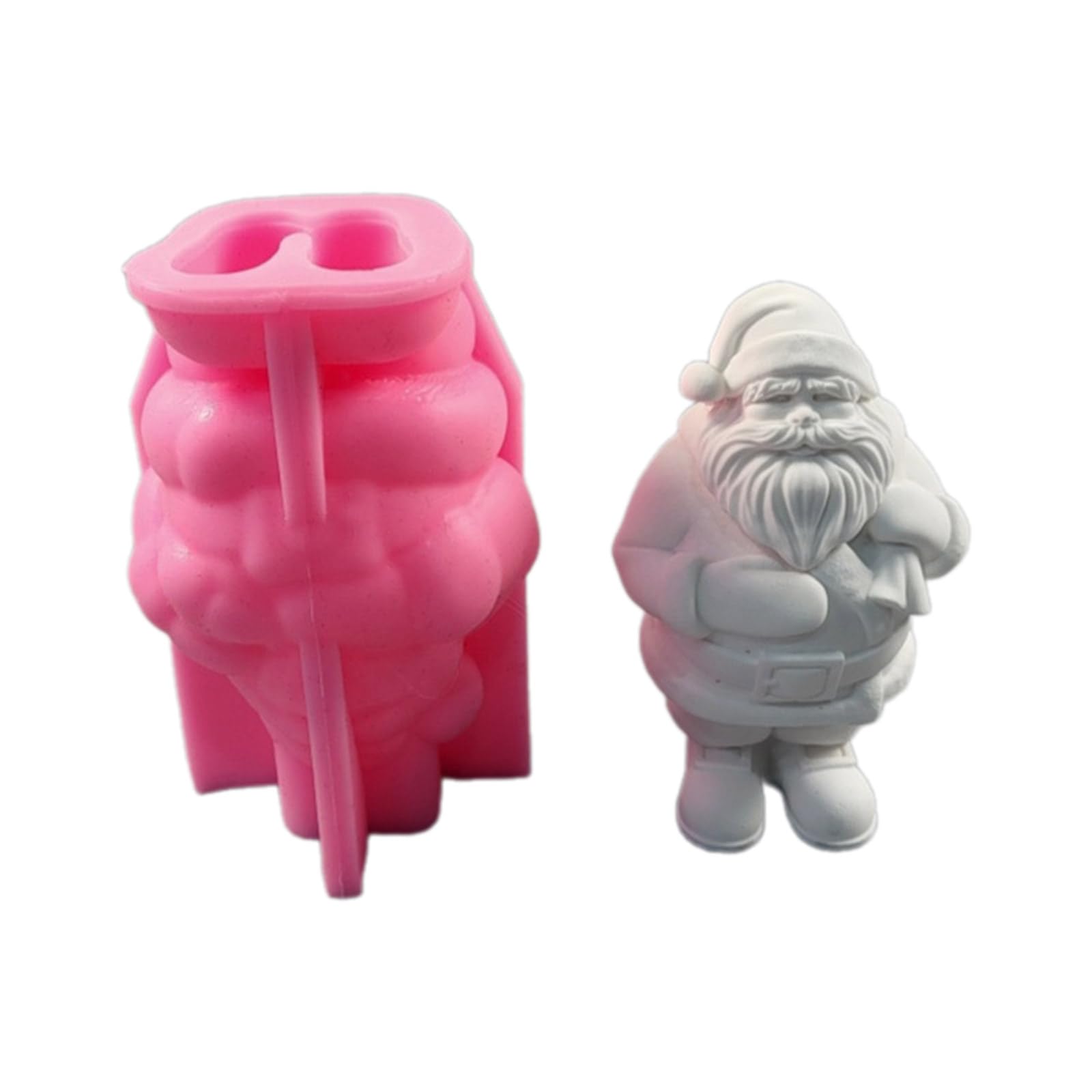 Kelisdi Santa Shaped Silicone Molds for Plaster Decoration Room Decoration, Santa Figurine Silicone Molds for Epoxy Resin Craft Plaster Figurine