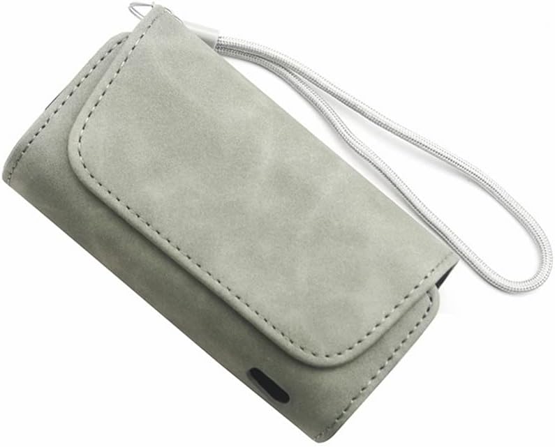 SzaerfaProtective Cover Case for Iqos 3.0 Duo,PU Leather Flip Double Pouch for E-Cigarette,with Magnetic,Electronic Cigarette Accessories (Gray)