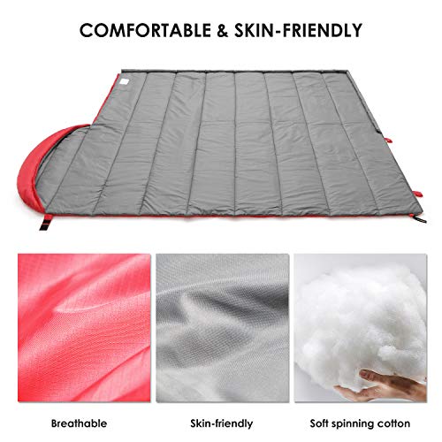 Saco de dormir NORSENS para acampamento – Saco de dormir leve e compacto para adultos, crianças – 3