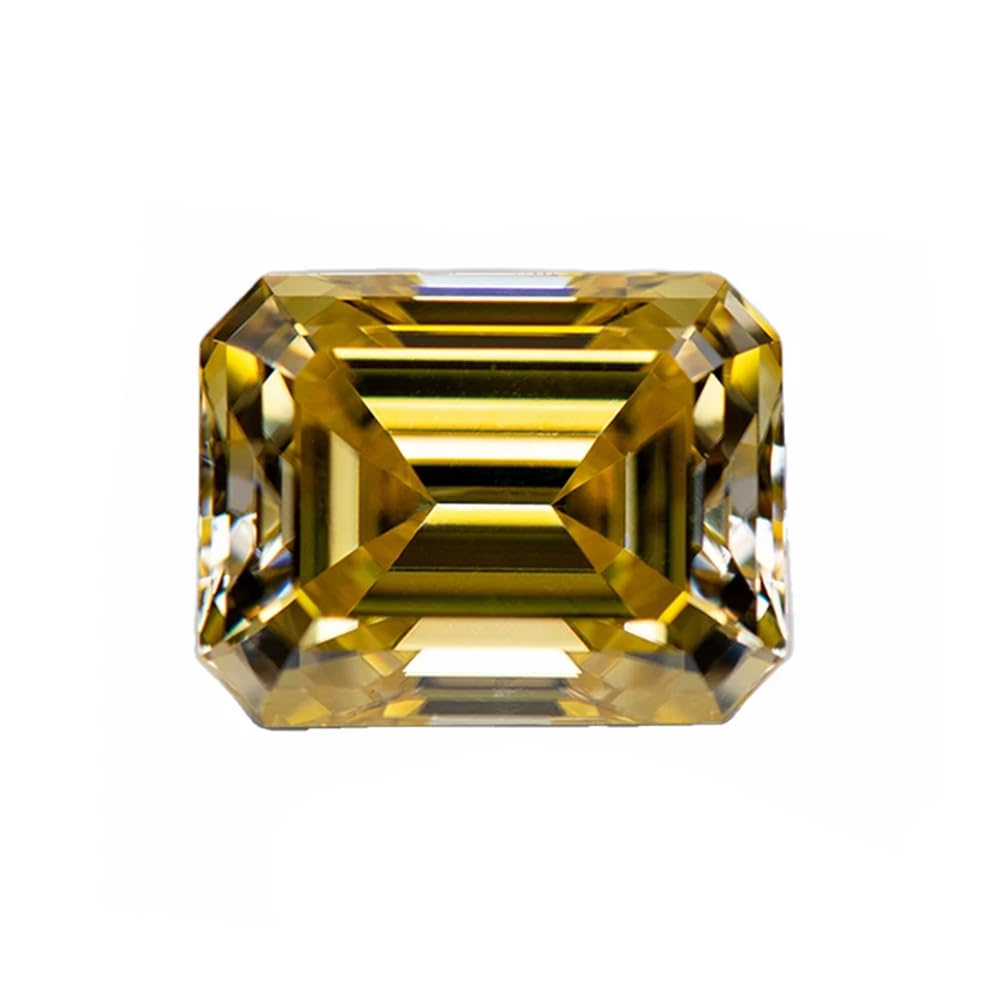 Perles de moissanite émeraude GRA 7x9mm pour créer votre bague de fiançailles