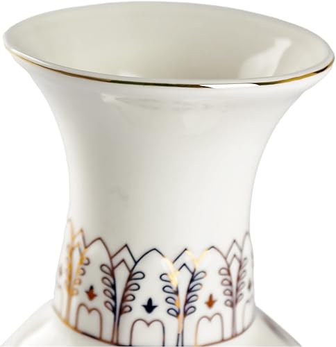 Miniatura 3 de Houlu Florero budista de cerámica blanco pequeño de 7 pulgadas, suministros budistas del altar