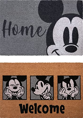 Gertmenian Mickey Mouse 47318 Fußmatte aus Kokosfaser für den Eingangsbereich, Retro,...