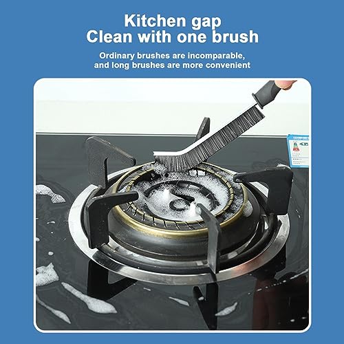 Escovas para fendas,Cabo longo Cabo ergonômico Multifuncional Pincéis finos - Escova limpeza Ferrame