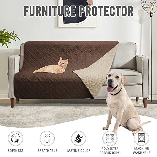 Dog Bed Cover For Pets Blankets Rug Pads For Couch Protection Waterproof Bed Covers Dog Blanket Furniture Protector Reusable Changing Pad (Brown+Beige, 20"X30") #TOP1
