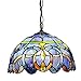 Lampada a Sospensione in Stile Tiffany, Lampada da Sala da Pranzo in Vetro Colorato Vintage Lampada Decorativa Elegante Vintage Regolabile in Altezza, Lampade da Salotto Cafe Bar, E27,φ30CM