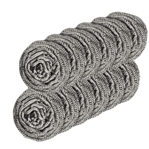 Image of Sunday Premium Juna Stainless Steel Scrubber 18g Each-Pack of 12 - Heavy Duty Dishwash Scrubber for Kitchen, Utensils, Pots, Pans and Tiles Cleaning | Easy scouring for Tough Kitchen Cleaning