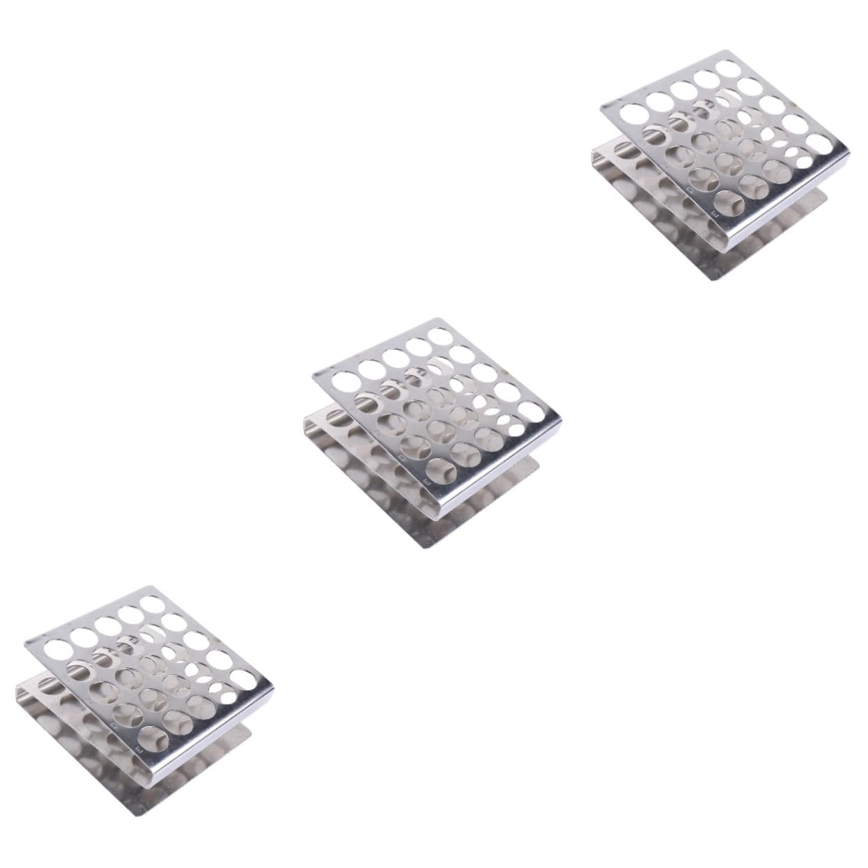 PartyKindom Titolare 3 Pezzi 25 supporto per provette da laboratorio chimica del portaprovette forniture per laboratori scolastici supporto per tubi di prova di legno provetta vassoio