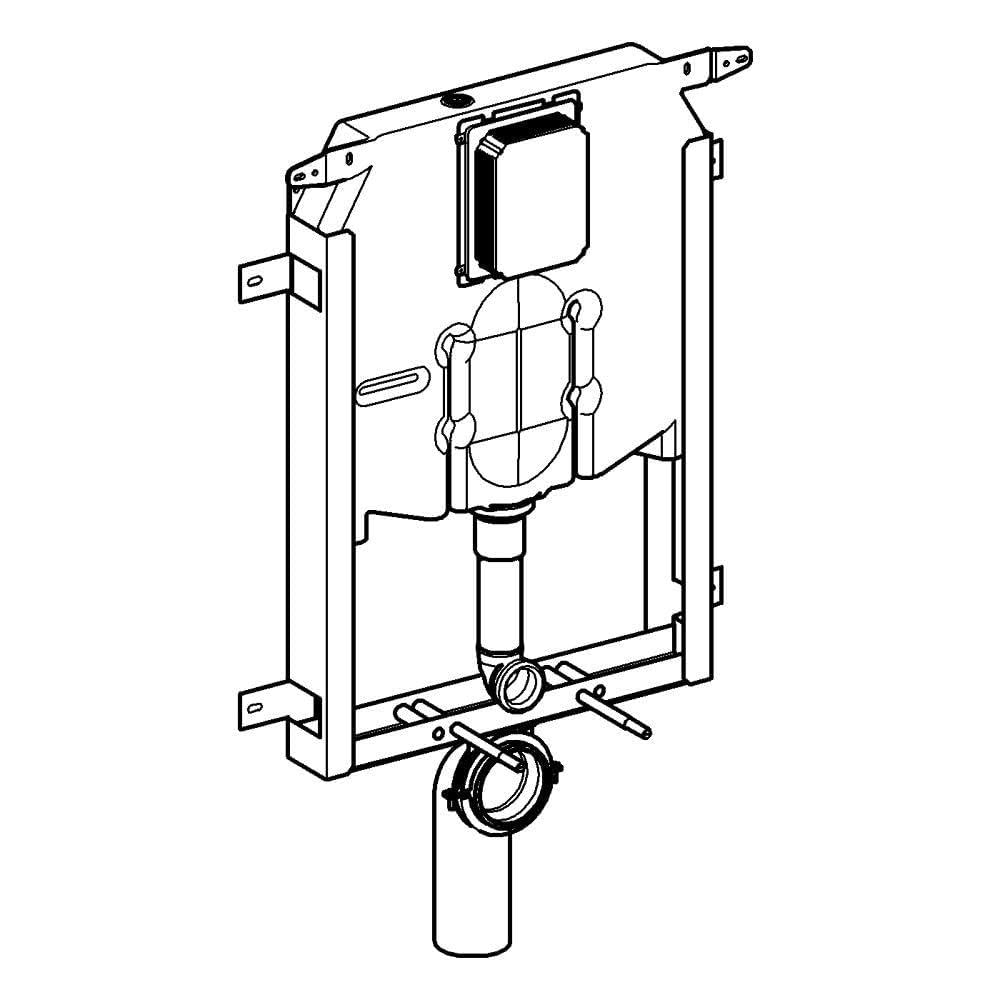 GROHE Modulo per Vaso Sospeso con Cassetta da 80 mm, Grigio/Nero 38729000