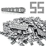 55PCS Technical Tank Track Set Treads Chain Links Tank Robot Sleigh Car Motorcycle Toy Accessories Compatible with legoes and Major Building Brands, Gift for Kids Ages 6 7 8 9 10 11 12+