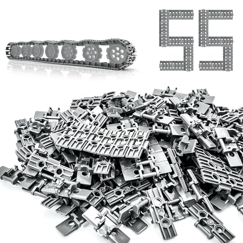 55PCS Technical Tank Track Set Treads Chain Links Tank Robot Sleigh Car Motorcycle Toy Accessories Compatible with legoes and Major Building Brands,...