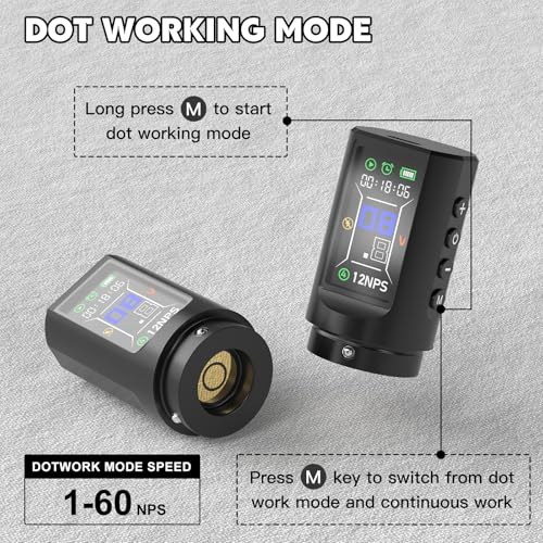 Image of Wormhole Tattoo Gun Kit Wireless Tattoo Machine Cordless Tattoo Pen Kit Pen-type Tattoo Machine Kit Complete with Tattoo Ink for Professional Artist Beginners-Saros WTK283