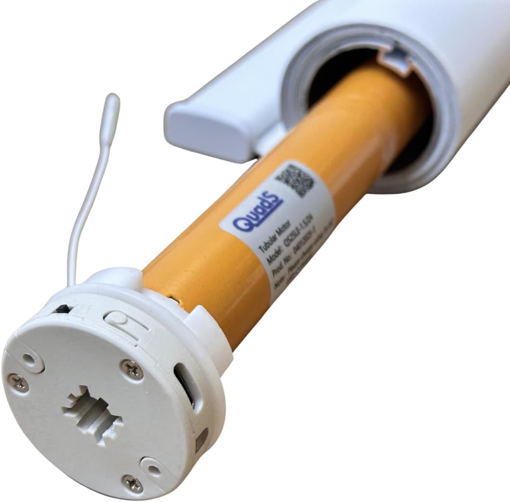 QS25LE Blind Motor with Rechargeable Battery to motorize a Roller Blind/Shade with 1.5" (38mm) Tube - Requires QSC2-15C Remote Control (Motor Only - Remote Sold Separately)