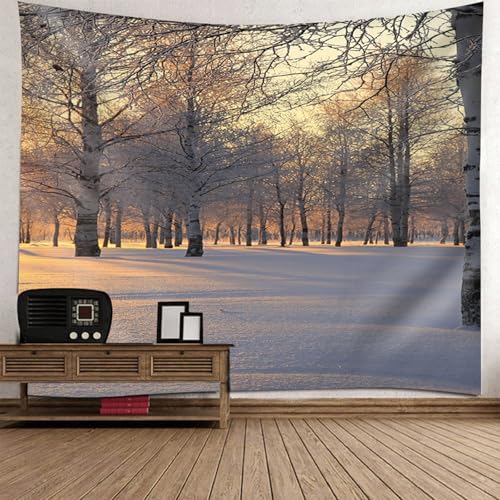 Tapisserie paysage de neige RDSGYZ 140x210 moderniser chambre