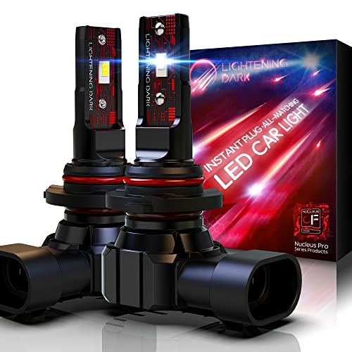 Lightening Dark 9005 Led Headlight Bulb, 60W 12000Lm Extremely Bright 6500K Xenon White Fanless Hi/Low Beam Hb3 Led Bulbs Halogen Replacement Conversion Kit, Pack Of 2 #TOP2