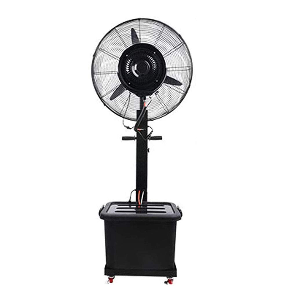 Dongbin Vertical High-Performance Fan Swing Outdoor Mist Fan Large Spray Cooler Industrial Fan Air Humidifier 3-Speed Setting Powerful Black Water Tank Landing