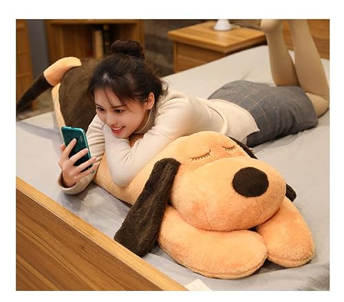 Hcsxmy Cute Plush Dog Doll Puppy Plush Pillow Doll Toy Soft Dog Stuffed Animals Long Pillow Toy Kitten Body Pillow Gift For Kids And Girlfriend (110Cm/43Inch, Brown) #TOP4