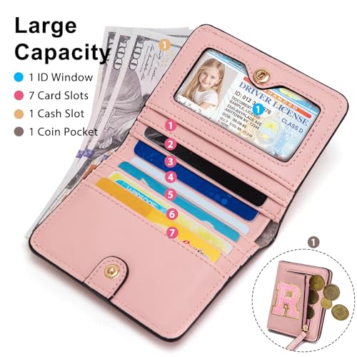 Image of Birthday Gifts for Teen Girl Kids Wallet Little Girl Wallets | Small Initial Kid Wallet for Girl Rfid Wallet Preppy Stuff Gifts for Girls 8-12 Pink R