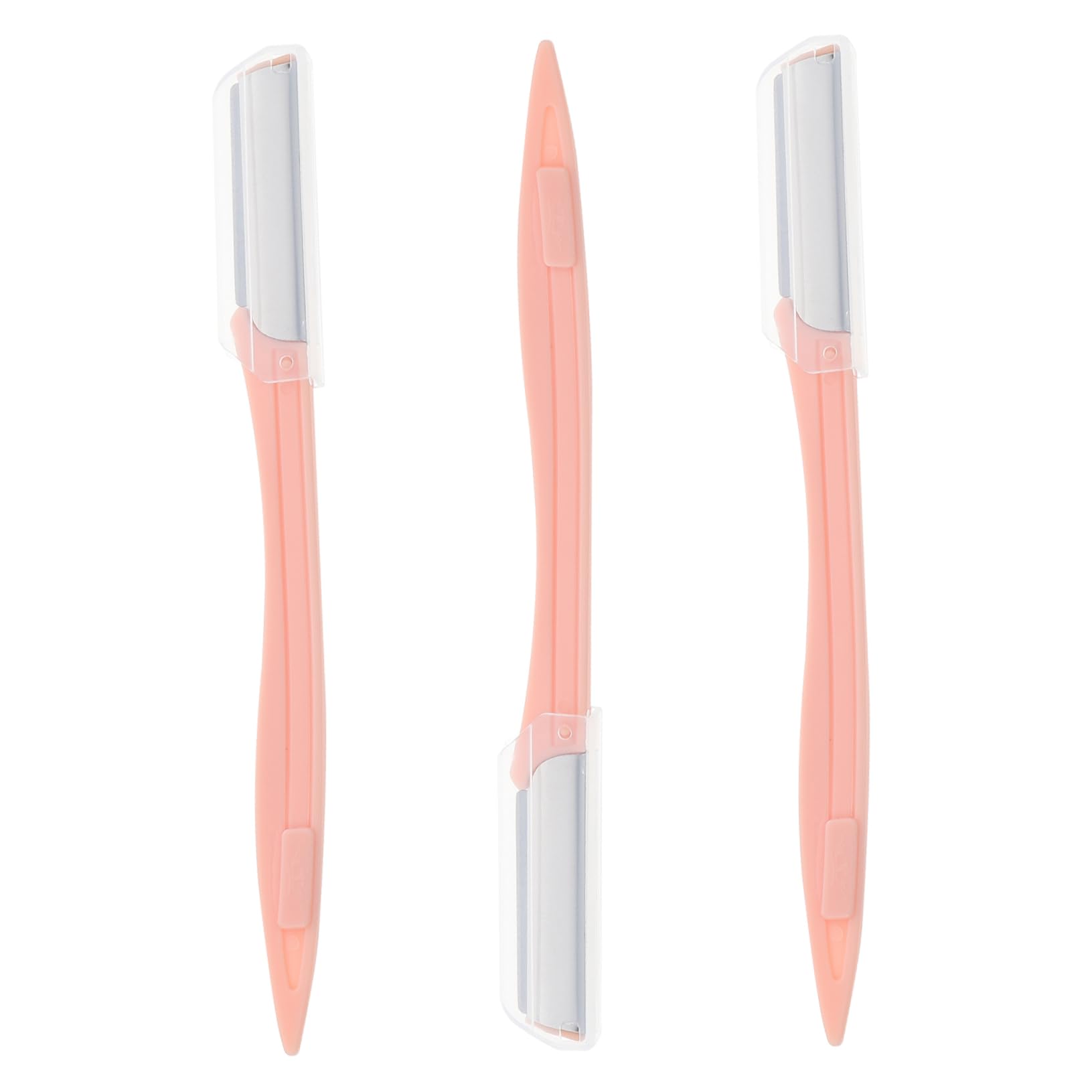 IWOWHERO Essential Pcs Eyebrow Razor Set Pink Stainless Steel Pp Handle Compact for Travel Home