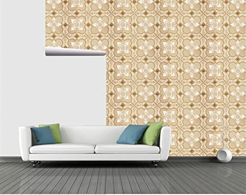 Image of CABANA HOMES Wall Stickers Botanical DIY Wallpaper for Home Decor (45 x 125 cm, 2 Rolls) (12 sq. ft) Decorative Self Adhesive Decal Furniture Wardrobe Ceiling Table Top Kitchen, Beige
