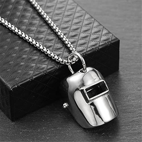Hiphop Classic Welder Mask Pendant Necklaces for Welding Artisan Fashion Jewelry 27.5"4