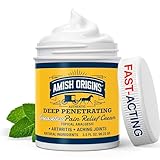 Amish Origins Arthritis Pain Relief Cream - 3.5 oz - Maximum Strength Deep Penetrating for Joint, Muscle, Knee, Back, Feet, Hand, Ankle, Aches, 1 Pack