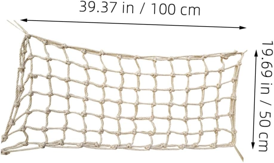 BESTonZON Rope Climbing Net for Parrots Durable Hanging Gym for Medium to Large Birds Promotes Physical Easy to Install Pet Hammock