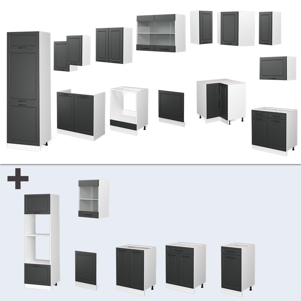 Cuisine individuelle Vicco R- Line – 160 cm, WB Anthracite Maison de campagne