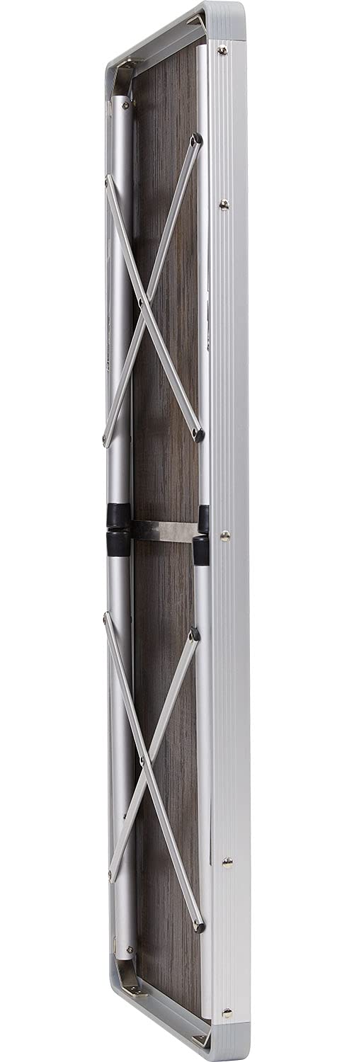 BERGER Sitzbank Livenza │Camping Picknick Bank Sitzhocker Essbank Campingbank Festival Kinderbank │stabil, extrem leicht, klappbar, belastbar bis 150 kg, platzsparend verstaubar, Aluminium (Dunkel)