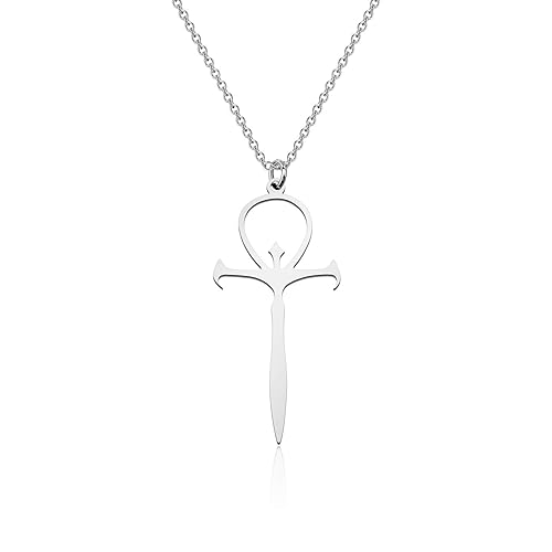 Vampire Ankh Pendant Necklace - Stainless Steel