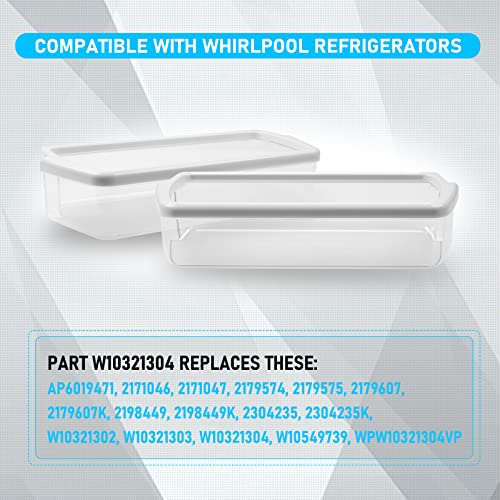 WPW10321304 2pcs Refrigerator Door Shelf Replacement Suitable for Whirlpool Fridge Door Bin WRS325FDAM04 WRS325FDAM02 WSF26C3EXF01 WRS325FDAM01 ED5FVGXWS07 - Replace AP6019471 2179574 2179575 - Thumbnail 2