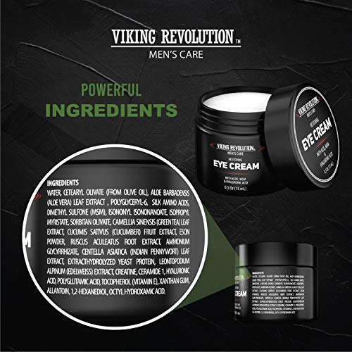 Viking Revolution Men's Eye Cream - Natural Anti-Aging, Dark Circle Treatment, Reduces Puffiness & Crowsfeet - 6Ml #TOP4