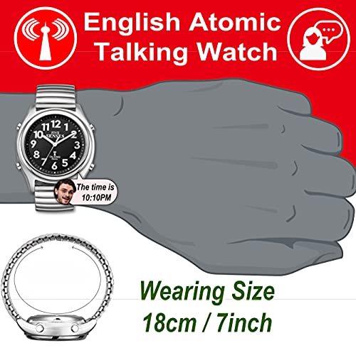 Atomic English Talking Watch For Seniors With Louder Alarm Clock Visually Impaired By Five Senses 1100 #TOP1