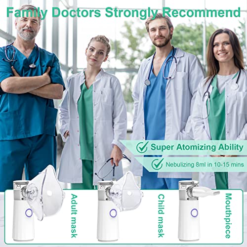 Nebulizer Machine For Adults And Kids, Portable Nebulizer For Travel And Household Use, Handheld Nebulizer For Breathing Problems With Autoclean Mode #TOP3