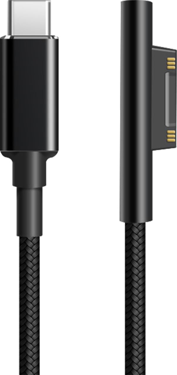 Amazon.co.jp: Surface 充電ケーブル 充電器 Type-C ナイロン編み 15V