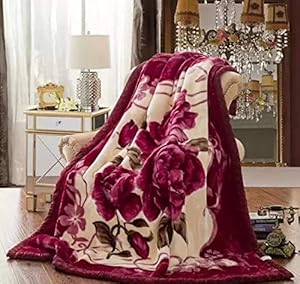 ELSTONE HOME Cloudy Kids Blanket Single Bed Double Ply Super Soft Fabric Floral Printed Mink Heavy Duty Luxury Ultra for Heavy Winters with English Colors 60 X 90 inches (Pack of 1)