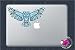 Blue Pattern Flying Owl (6 INCHES) Color Vinyl Decal Sticker Car Window MacBook Laptop Computer Tattoo Design Artist Drawing Bird Birds Feather Feathers Landing Hoot Forest Hope Strength Power Hunter Strong