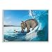 Stupell Industries Animals Riding Ocean Waves Surfing Elephant Cat Dog, Design by Nobleworks