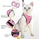Poiinvc Ausbruchsicheres Katzengeschirr Set mit Katzenleinen, Haltbares Kitten Geschirr und Leine, Komfortabler Halsband-Geschirr-Kombination für Katzen und Kätzchen Rosa S
