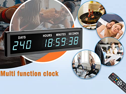 Blue 1.8" 9Digits Large Led Countdown Count Up Days Clock With Remote Christmas Event #TOP4