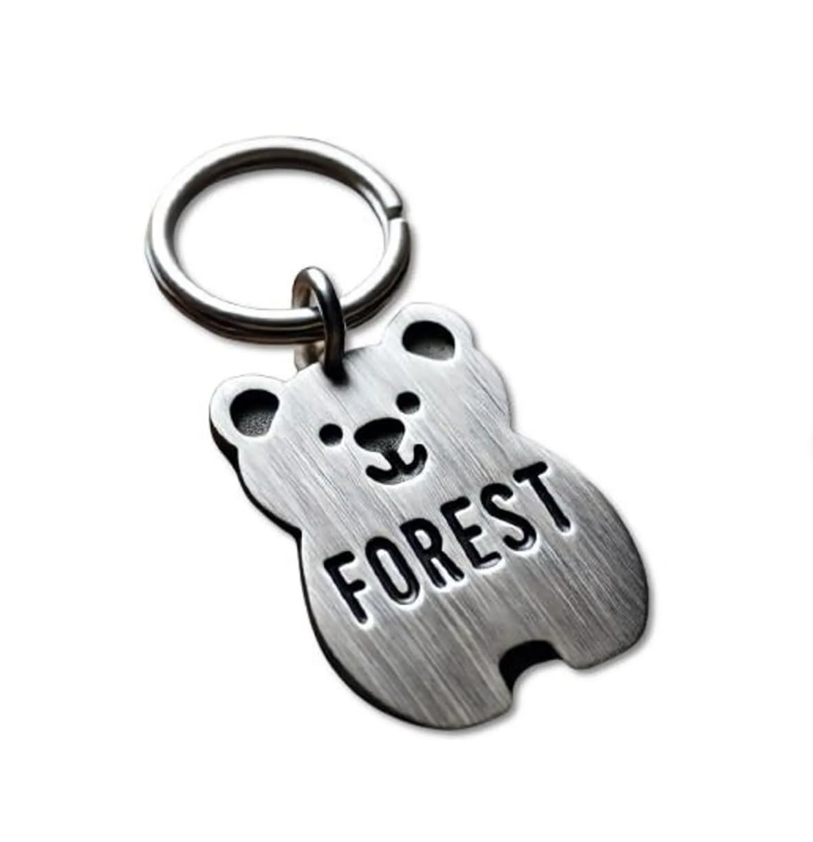 Dog Clothes Pet Tag Bear - Custom Animal Theme Dog Cat Name Tag - Strong and Light