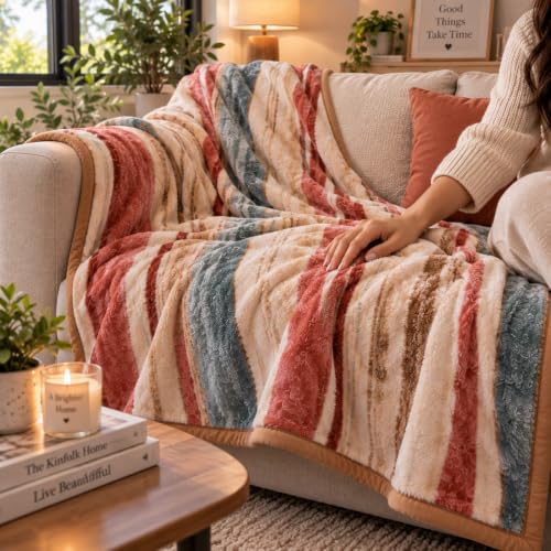 Image of ABRAZO Dreamy Wrap Mink Blanket for Double Bed | 570 GSM 3 Kg Single Ply | Ultra Soft Warm Blanket for Winter & AC Room | Quilt /Comforter /Dohar | 220 x 240 Cm