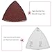 HIFROM Triangular Abrasive Sandpaper,3-1/8 Inch 60/80 / 100/120 / 240 Grits Hook & Loop Multitool Sandpaper Fit 3-1/8 Inch Oscillating Multi Tool Sanding Pad