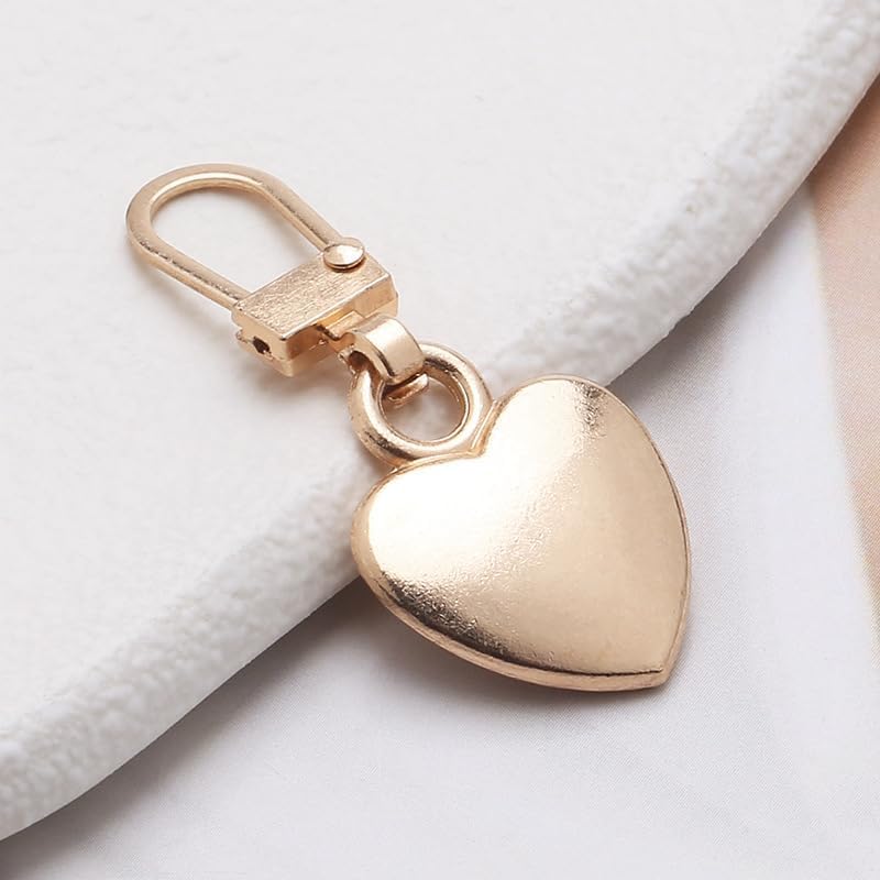 Tiradores De Cremallera En Forma De Corazón Y Estrella | 20 Piezas De Metal Para Personalizar Ropa Y Bolsos