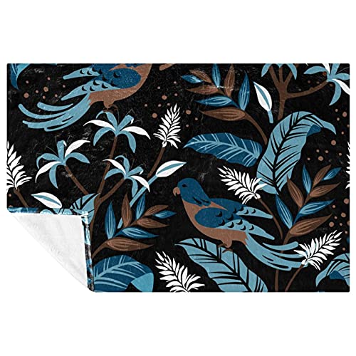 Couverture chaude oiseaux plaid doux lit canapé camping 150x100 - 2
