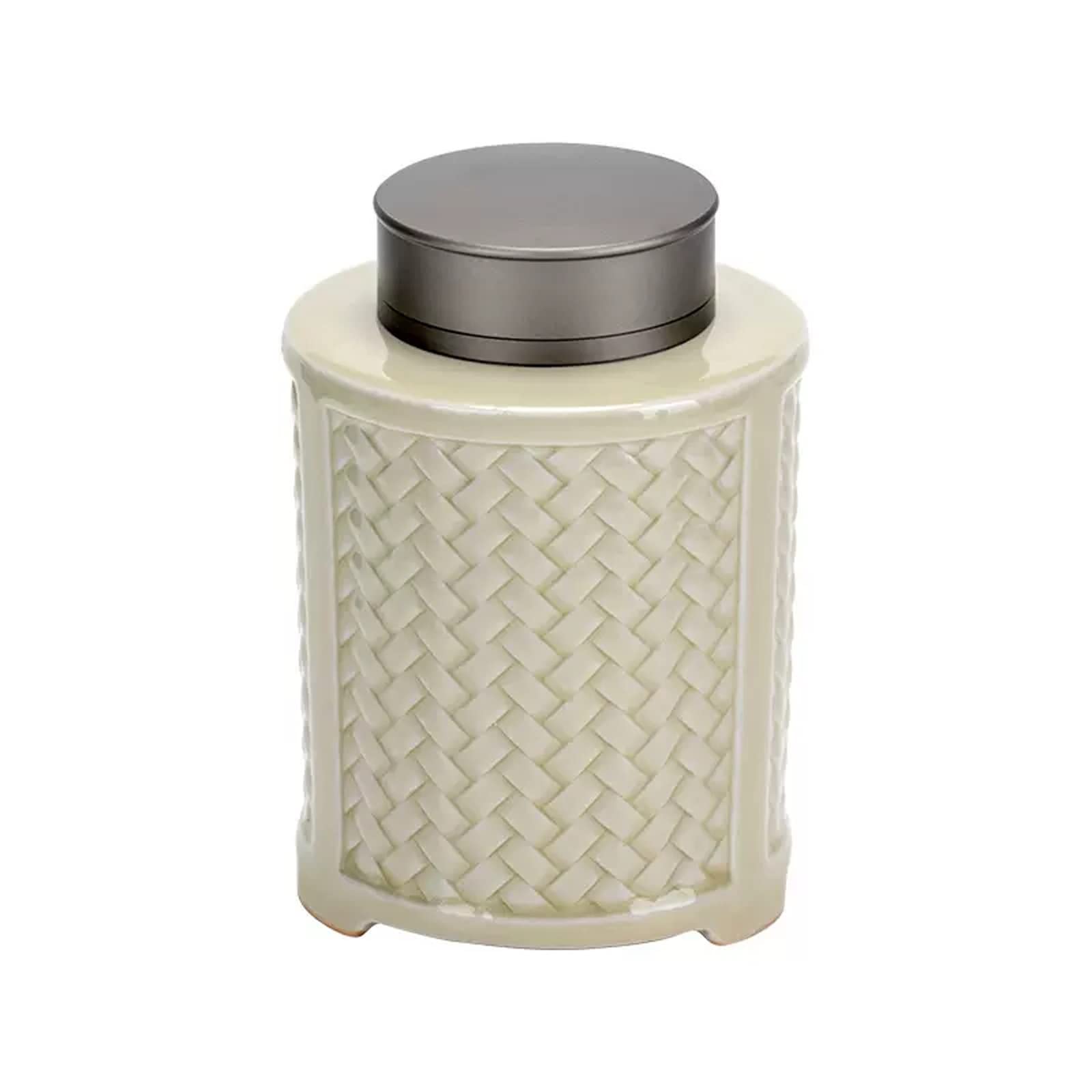 zhangrui1888 Tea Canister Ceramic Loose Tea Tin Storage Caddy Canister Container Tins Jar with Airtight Double Lids, 550ML Tea Storage